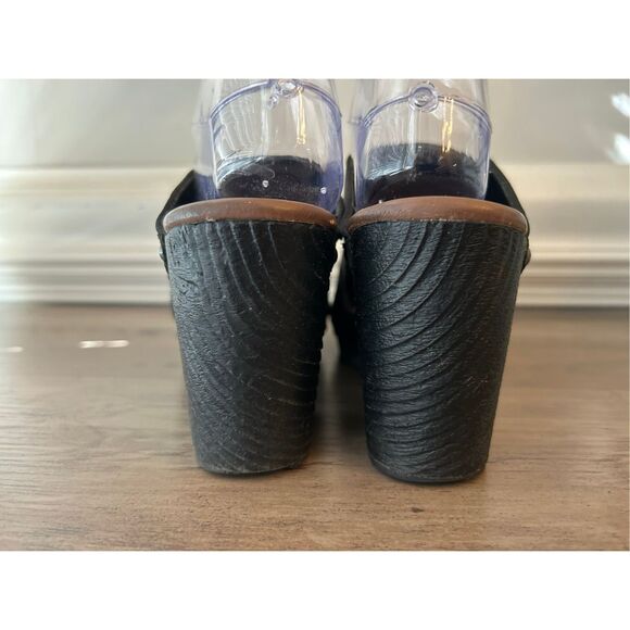 Korks by Kork-Ease Neneh black leather mules women's size 8 minimalist boho hipp - Picture 4 of 10